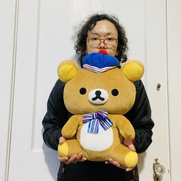 Sanx Rilakkuma Marine Beret Plush 17” XL Big Extra Large Japan Toy Doll Cartoon - Picture 3 of 10